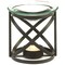 Fragrance Foundry Home Decorative Black Matte Oil Warmer with Glass Dish